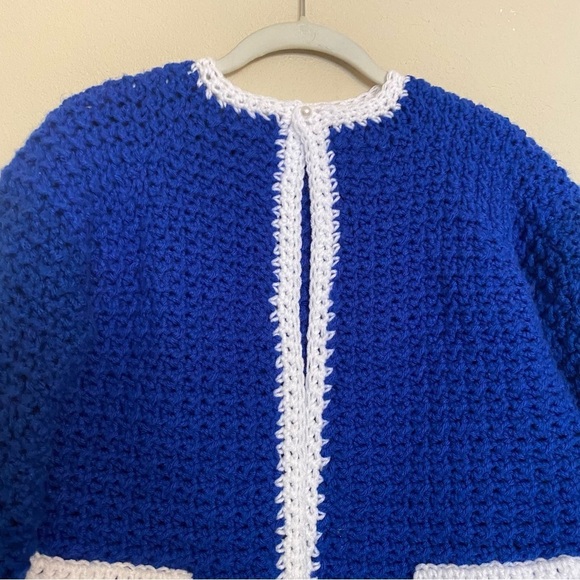Crochet Handmade Knitted Short Sweaters Retro Coats Cardigan - Picture 4 of 14